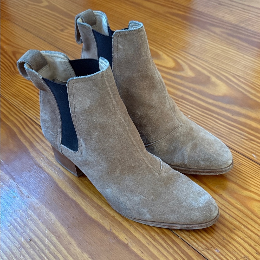 Rag & Bone Suede Chelsea Ankle Boots in Tan